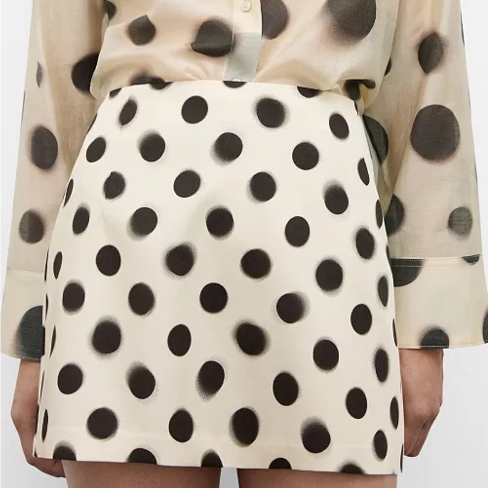NWT Mango Polka Dot Mini Skirt
